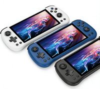 Consola de Juegos Retro Portátil Powkiddy X55 RK3566 con Pantalla IPS de 5.5 Pulgadas y 720p, Sistema Linux de Código Abierto, WiFi, TV, 4000 mAh, Juegos