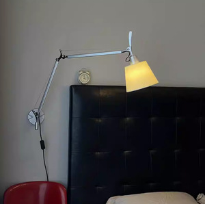 Nouvelle lampe murale de lecture LED de luxe nordique, extensible, décorative, à bras long réglable, pour chambre à coucher, avec lumière - Product Image 3