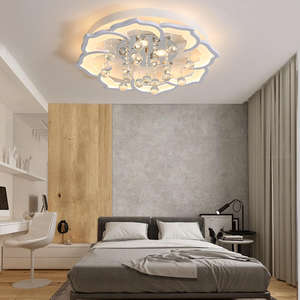zeal lighting round <b>lotus</b> flower shape acrylic led crystal ball ceiling <b>lamp</b> modern for living room - Product Image 5