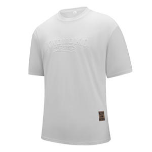 เสื้อยืดผ้าฝ้ายพิมพ์ลายไหล่ตกขนาดใหญ่ - Product Image 3