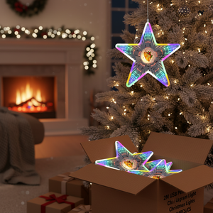 2M USB Pentagram Light Lumières de Noël avec boîte ouverte 24PCS/CS - Product Image 3