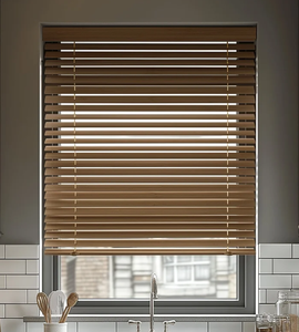 Persianas Venecianas de Madera de Diseño Moderno <span class=keywords><strong>para</strong></span> Ventana, Persianas Ecológicas de Madera Real de Paulownia, Persianas de Madera de Tilo al por Mayor, Heze - Product Image 1