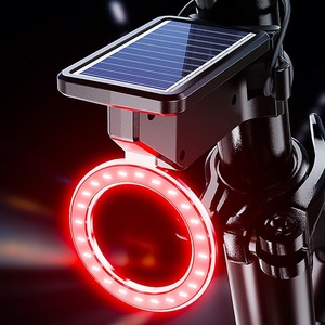 <b>Bicycle</b> Rear <b>Light</b> Solar Powered LED Rechargeable 4 Modes IPX4 Waterproof Cycling Tail <b>Light</b> - Product Image 1