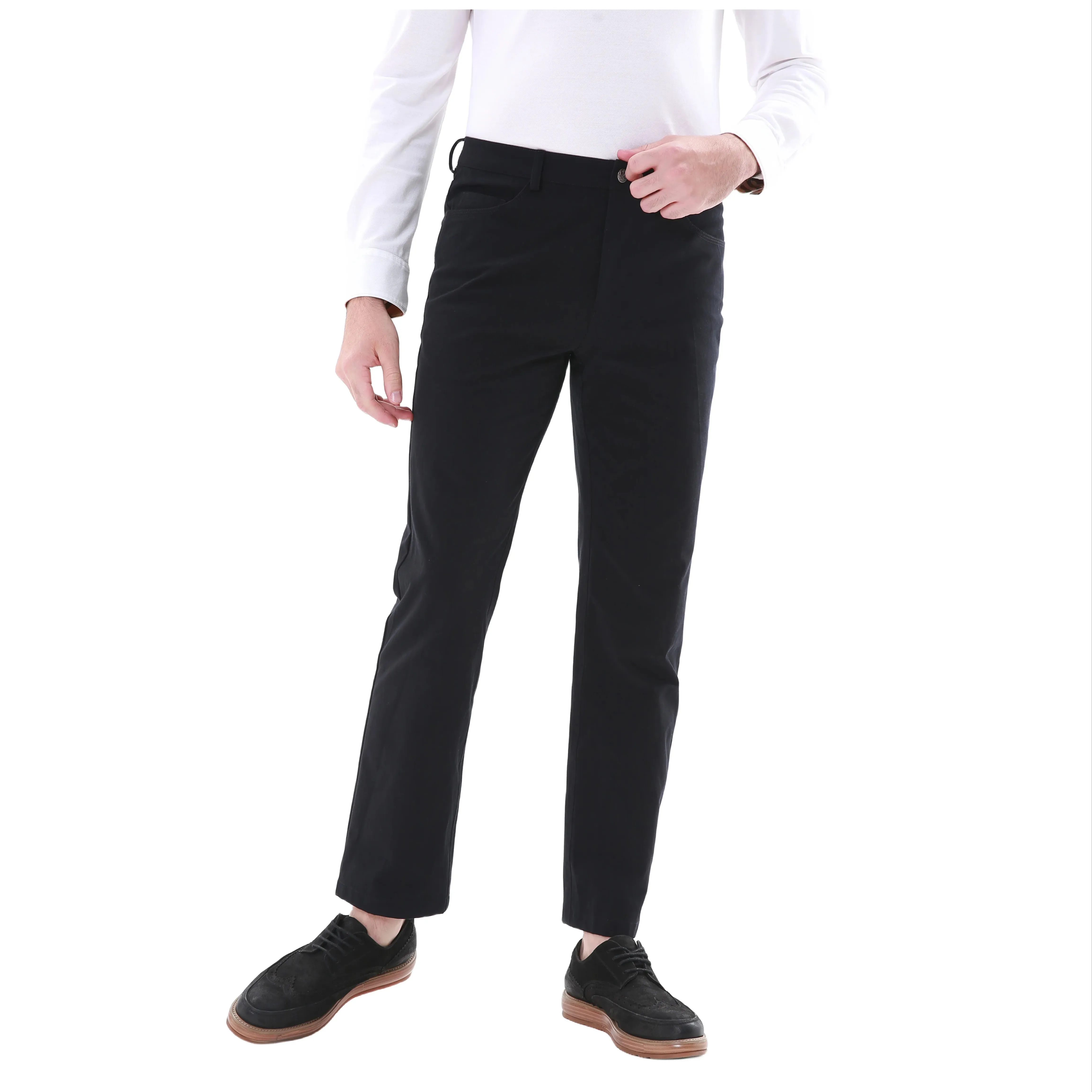 Orta bel ve fermuar Fly siyah tasarım ile 2023 Bosha erkek özel ceket pantolon rahat tarzı