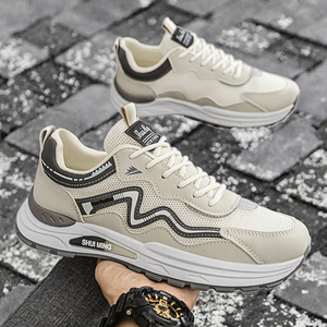 Nuevas Zapatillas Deportivas Blancas con Cordones para Hombre, Primavera/Otoño, Ligeras, Transpirables, Cómodas, Casuales, para Caminar, Juveniles - Product Image 3