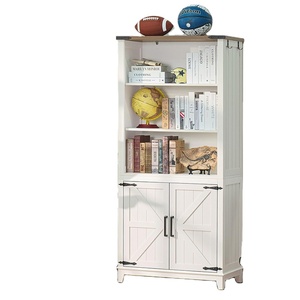 Meuble de rangement multifonctionnel moderne, bibliothèque <span class=keywords><strong>blanche</strong></span> avec <span class=keywords><strong>étagère</strong></span>s réglables, en bois, autoportant, gain de place, durable, pour l'école et la maison - Product Image 1