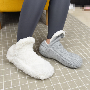Vente <span class=keywords><strong>en</strong></span> gros <span class=keywords><strong>en</strong></span> usine Chaussons d'hiver <span class=keywords><strong>en</strong></span> coton mousse à mémoire de forme pour femmes Chaussettes épaisses chaudes <span class=keywords><strong>en</strong></span> <span class=keywords><strong>laine</strong></span> de Kint Chaussettes d'intérieur floues pour lit et canapé - Product Image 5