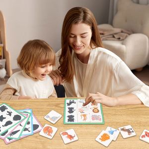 Kids Image Game Dinosaurs Fruit Animals Recognition Sorter <b>Puzzle</b> Montessori Shadow Matching Toys - Product Image 6