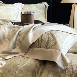 Juego de Ropa de Cama de Lujo 60S 100% Lyocell, 4 Piezas, Impresión Digital de Alta Definición, Suave como la Seda, Transpirable y Fresco - Product Image 4
