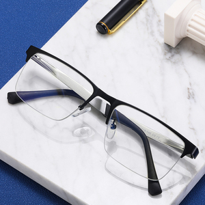 MS 91285 2023 New Half Frame Men Metal <strong>Glasses</strong> Frame Anti Blue Light Optical Eyeglasses <strong>Fashion</strong> Designer Custom <strong>Glasses</strong> - Product Image 1