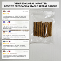 Friandises à mâcher pour chiens sans céréales, riches en protéines, formule riz, poulet et foie pressés à chaud, marque privée OEM ODM, approvisionnement direct usine