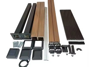 Barandillas y Pasamanos para Exteriores, Barandilla Decorativa de WPC, Pilar de Barandilla de WPC, Barandilla de Balcón para Patio Trasero - Product Image 5