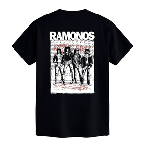 เสื้อยืดสีดำลายกราฟิก Ramonos สำหรับผู้ชาย สวมใส่สบายๆ - Product Image 2
