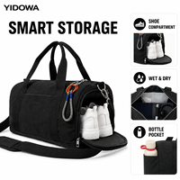 Sac de sport personnalisé avec logo, compartiment à chaussures, séparation sec/humide, sac de sport imperméable pour femmes et hommes, vente en gros