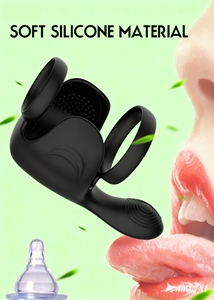 Massaggiatore in Silicone impermeabile, anello di ritardo maschile, giocattolo di masturbazione maschile, funzione di massaggio prostatico vibratore - Product Image 4