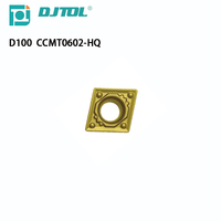 Insertos de herramienta de torneado de carburo de tungsteno DJTOL HQ MT PS TC, hoja CNC OEM para corte de torno recubierto de CVD HRC60
