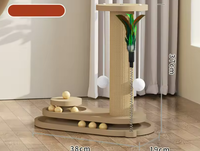 Jouet pour chat en bois beige en gros du fabricant, griffoir pour chat avec cordes en sisal pour l'escalade