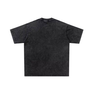 น้ำหนัก 260 กรัม, ผ้าฝ้าย 100%, คอกลมคลาสสิก, ลายกราฟิกสีดำ, เสื้อยืดแขนสั้นสไตล์อเมริกันเฮฟวี่เวท - Product Image 2