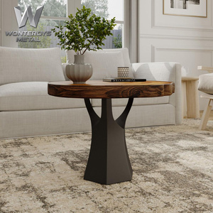 <span class=keywords><strong>Table</strong></span> à manger classique de style rétro haut de gamme avec pieds <span class=keywords><strong>en</strong></span> <span class=keywords><strong>fer</strong></span>, <span class=keywords><strong>table</strong></span> à manger <span class=keywords><strong>en</strong></span> bois vintage de luxe avec <span class=keywords><strong>table</strong></span> à manger ronde - Product Image 4
