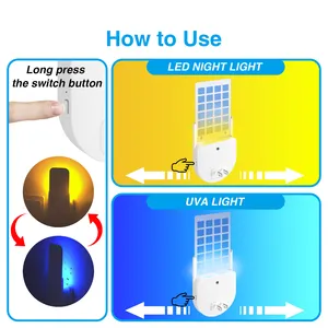 OEM ODM Indoor UV Light Attract Mosquitoes Plug In Sticky Fly Trap Flying Insect Trap