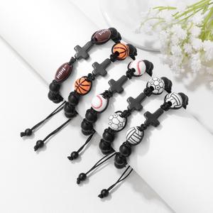Pulseras de Fútbol para Mujeres y Hombres, Brazaletes Deportivos Inspirados en el Fútbol, Joyería del Campeonato Mundial de Fútbol de EE. UU. - Product Image 1