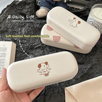 Boîte à lunettes portable transparente anti-pression et anti-casse pour chiots, motif dessin animé, vente en gros pour fabricants