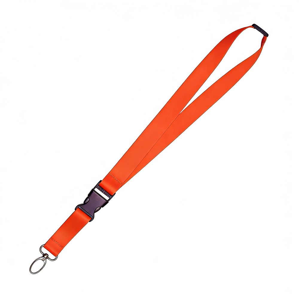 Lanière à boucle de couleur unie en gros avec logo personnalisé et crochet en métal
