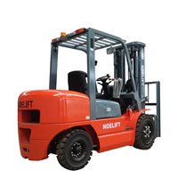 Pengiriman Gratis Forklift Diesel 4 Ton FD40 Tiang Tiga Tingkat Ban Pneumatik Stacker Hidrolik Teleskopik Forklift Offroad