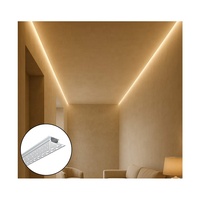 Profilé LED en aluminium sans cadre pour éclairage linéaire mural et de plafond, canal encastré pour cloison sèche, bande LED 20 mm