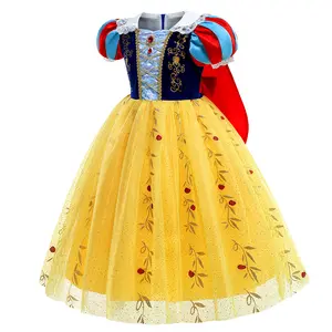 Little Girls Princess Costume Fancy Snow White Queen Dress Up Cosplay Party Dresses