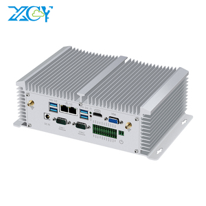 XCY Fanless Industrial computer i5 7200U Mini PC Dual Lan GigE Dual Serial GPIO LVDS Dual DDR4 Memory 4K Video