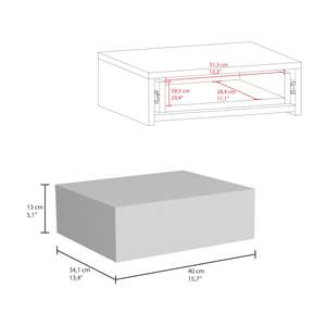 Milano Floating Nightstand White Wall Mounted With <b>Drawer</b> Bedroom <b>Side</b> <b>Table</b> - Product Image 3