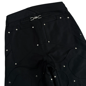 Shorts Anchos <span class=keywords><strong>de</strong></span> Mezclilla para Hombre, Estilo Y2K, con <span class=keywords><strong>Remaches</strong></span> Plateados, Bolsillos, Cadena <span class=keywords><strong>de</strong></span> Doble Anillo en la Parte Trasera, Hebilla Decorativa, Diseño <span class=keywords><strong>de</strong></span> Pierna Ancha, Venta al Por Mayor - Product Image 3