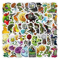 Stiker Vinyl PVC Plants Vs Zombies Lucu - Anti Air Motif Hati Potongan Presisi Dekorasi Liburan
