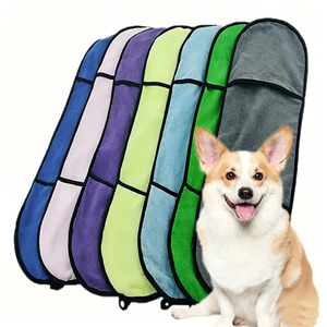 <span class=keywords><strong>Serviette</strong></span> de bain pour chien et chat en microfibre super absorbante, de couleur unie, douce, de haute qualité, personnalisable en gros - Product Image 1