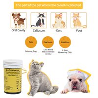 Urit -80, Máquina Veterinaria para Medir el Nivel de Azúcar en Sangre de Mascotas con 50 Tiras para Verificar los Niveles de Glucosa en Sangre en Perros y Gatos