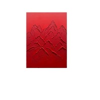 Peinture à l'huile artisanale grande taille, style abstrait impasto rouge, vente en gros pour hôtels, directement de l'usine, art écologique pour grandes galeries