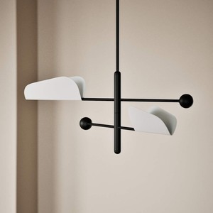 Lustre moderne rétro réglable à plusieurs panneaux, noir, E27, commande par interrupteur, pour salon, salle à manger, salle de conférence - Product Image 5