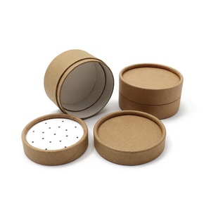 Eco Friendly <b>Cardboard</b> Round Canister Paper Shaker <b>Tube</b> With Rolled Sifter for Drying Powder Cosmetic Loose Powder Packaging - Product Image 4