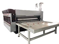 Chargeur à chaîne semi-automatique Flexo carton ondulé impression rainurage Machine de fabrication de découpe rotative RS4 Slotter