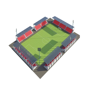 <span class=keywords><strong>Cage</strong></span> <span class=keywords><strong>de</strong></span> football modulaire LDK pour intérieur et extérieur, terrain <span class=keywords><strong>de</strong></span> football, <span class=keywords><strong>stade</strong></span> complet avec gazon artificiel, clôture et sièges pour spectateurs - Product Image 1