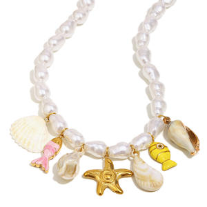 สร้อยคอเครื่องประดับแฟชั่นสำหรับผู้หญิงสร้อยคอลูกปัดมุกสแตนเลสสำหรับ <span class=keywords><strong>N354</strong></span> - Product Image 6