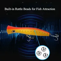 Leurre de pêche popper d'eau douce OEM personnalisé 19cm 120g à grande bouche, pour thon GT en mer, wobbler haut de gamme