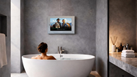 MIRROH.AI Miroir TV intelligent moderne de 32 à 75 pouces avec système d'exploitation Android, design étanche, option écran tactile pour salon et salle de bain