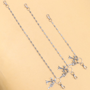 Cadena de cintura con colgante de espada cruzada estilo europeo, plata tibetana, 35cm, 45cm, 55cm, cadena corporal de moda hip hop para hombres y mujeres - Product Image 3