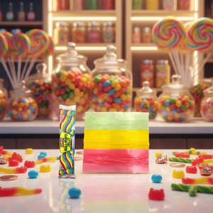 Bonbons en gros, étiquette privée personnalisée, bonbons gélifiés arc-en-ciel, bonbons gélifiés, couleurs vives, rouleaux de fruits, collations, <span class=keywords><strong>saveurs</strong></span> fruitées sucrées - Product Image 3