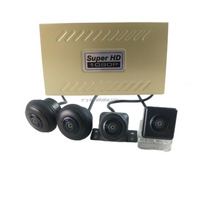 Système de vue d'oiseau à 360 degrés 4ch caméra voiture DVR enregistrement 2D/3D autour de la vue arrière 360 boîte noire