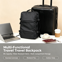 Sac à dos de voyage, grand sac à dos extensible pour hommes approuvé par les compagnies aériennes, sac à dos extensible pour ordinateur portable