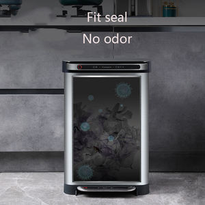 ที่เหยียบสแตนเลสแบบกดสำหรับห้องครัวใช้ในครัวเรือนที่มีฝาปิดความจุขนาดใหญ่เป็นมิตรกับสิ่งแวดล้อม - Product Image 3