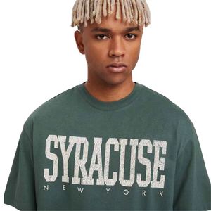 Camiseta de 100% algodón de gran tamaño de peso pesado personalizada para hombre, patrón de ajuste personalizado, serigrafía, tela de punto con serigrafía - Product Image 3